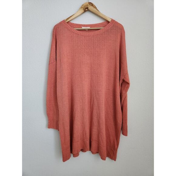 Eileen Fisher 100% Organic Linen Sweater in Terracotta | Size XL - Picture 1 of 9